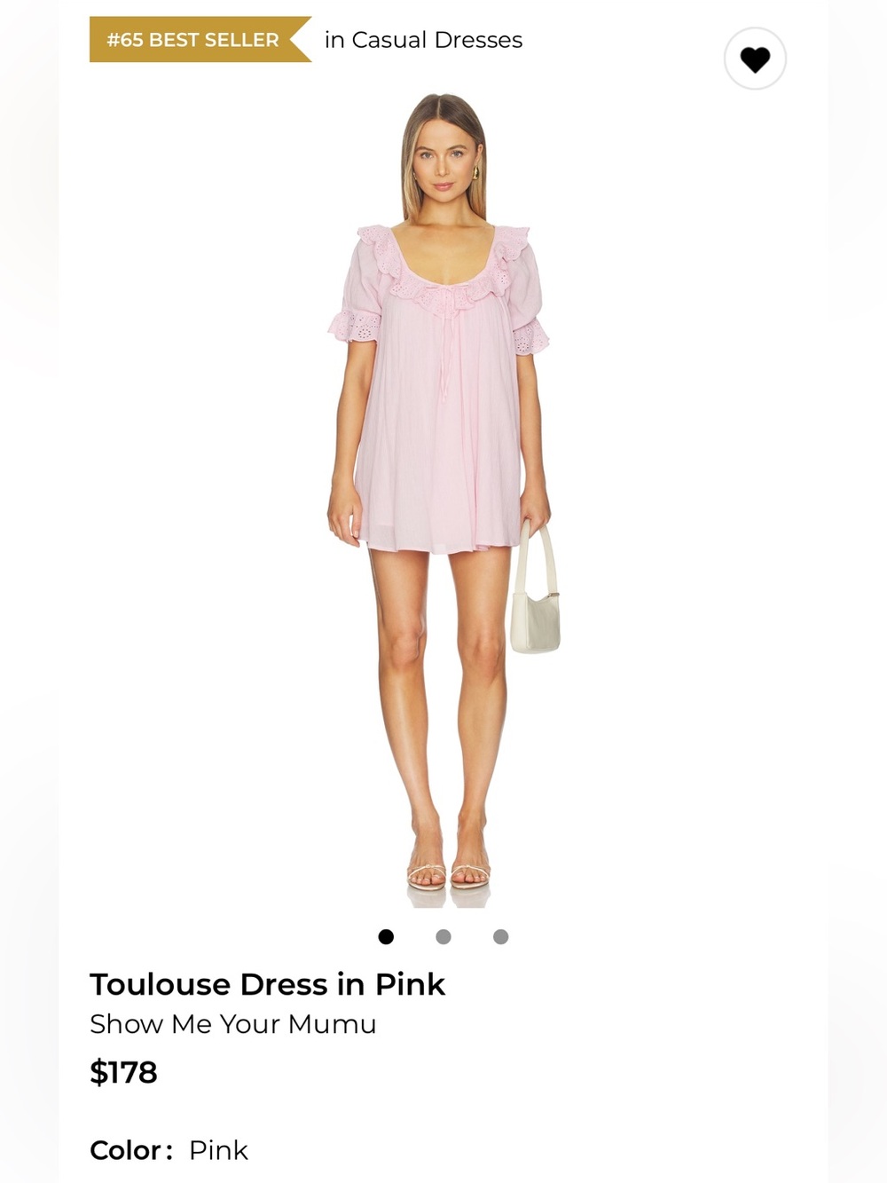 Show Me Your Mumu Light Pink Eyelet Toulouse Dress